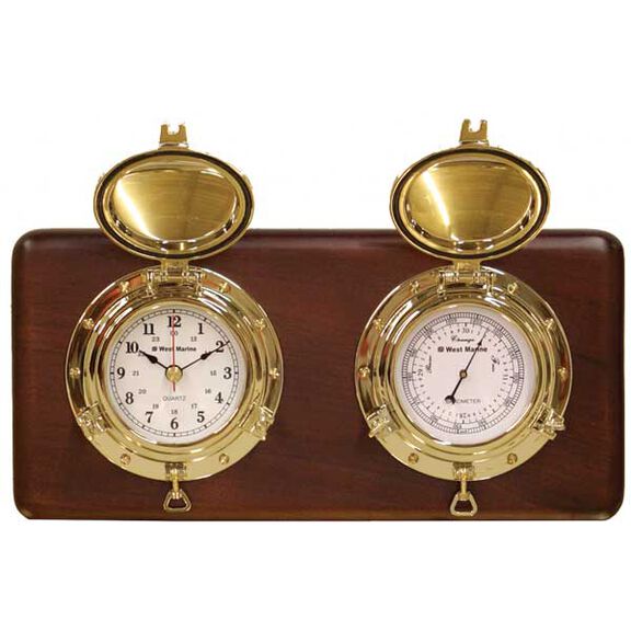 Porthole Clock & Barometer with Plaque image number 0