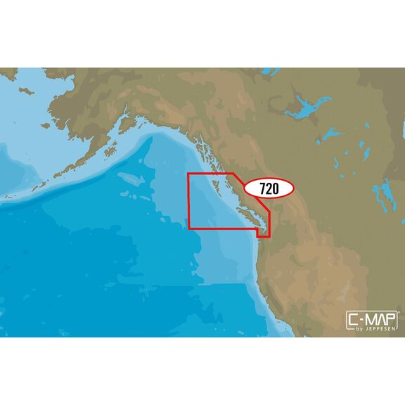 NA-M720 Juan De Fuca to Dixon Entrance Bathymetric Chart C-Card image number 0