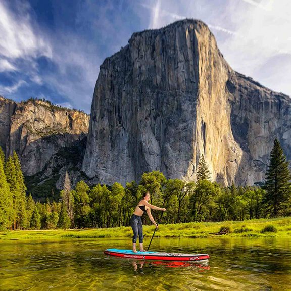 12'6" SHUBU Raven Inflatable Stand-Up Paddleboard Package image number 1