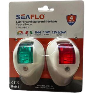 SEAFLO LED Bi-Color Bow Navigation Light, Horizontal Mount, 12V
