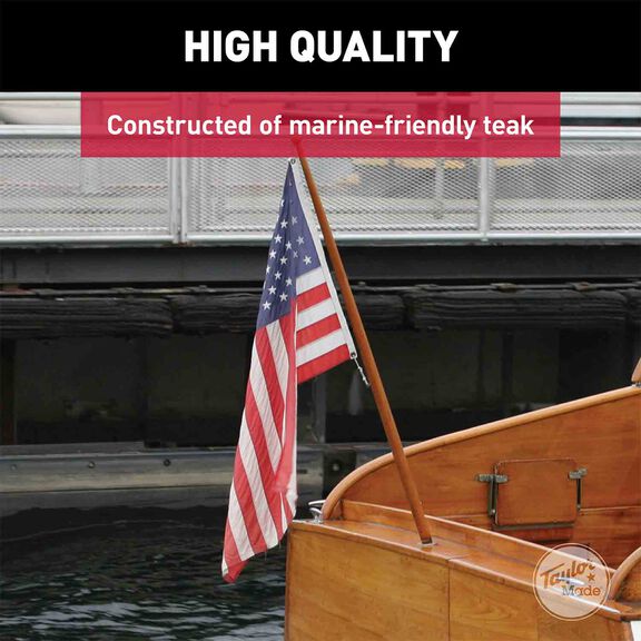 Teak Ensign Staff, 1" x 24" image number 6