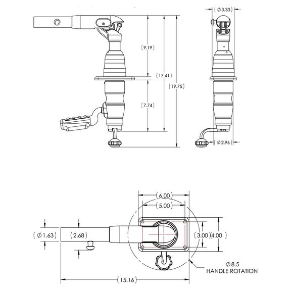 Grand Slam 390 Mount for 1 1/2" Outrigger image number 2