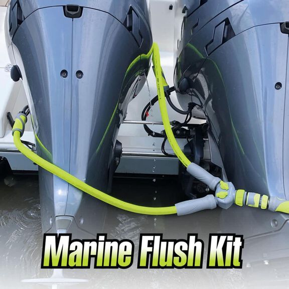 Flexzilla Marine Twin Outboard Flush Kit, 6-Piece 5/8" 3/4" - 11 1/2 GHT image number 1