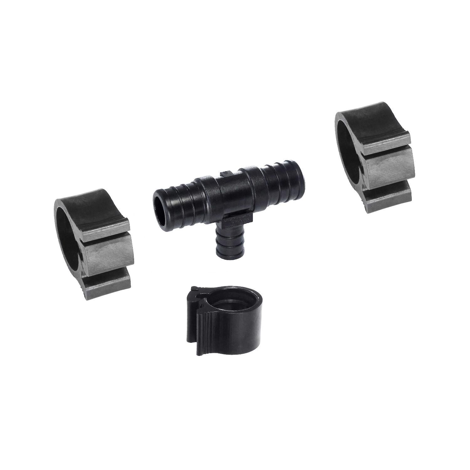 PEXlock Tee 3/4" Barb x 3/4" Barb x 1/2"