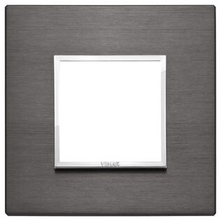 Vimar Eikon EVO 21642.03 2-Module Cover Plate, Lava Grey Anodized Aluminium