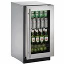 18" Stainless Glass Door Refrigerator image number 0