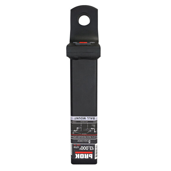 Trailer Ball Mount  2.5" Shank 5" Drop HD image number 3