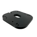 4-Degree Wedge Mount Base Plate for Most Closed Dome Radars - 18"-24" - Black image number 0