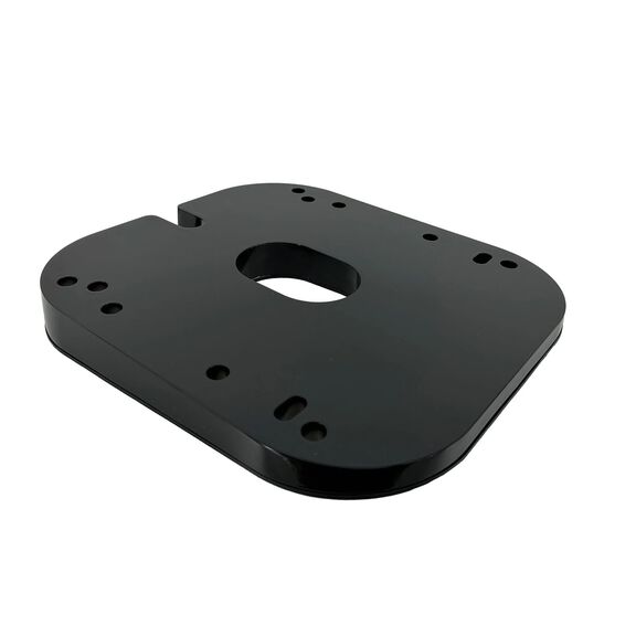 4-Degree Wedge Mount Base Plate for Most Closed Dome Radars - 18"-24" - Black image number 0