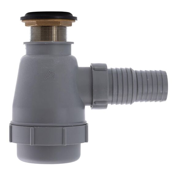 1-1/2" Drain, Flip Trap Sink Drain no Overflow, 1-1/4" & 1-1/2" Hose Barb Brushed Nickel image number 4