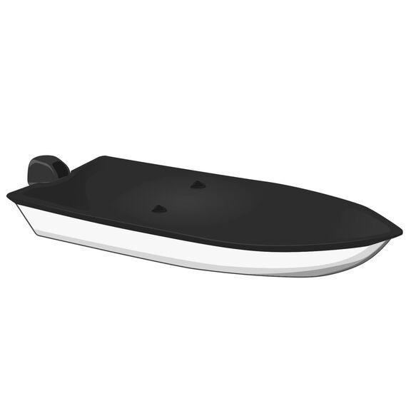 Exact Fit Boat Cover For 1991 Lund 1700 Pro-V W/Port Trolling Motor O/B- Sharkskin Plus - Red image number 0