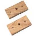 Teak Rod Storage Rack Mounting Board, Pair image number 2