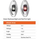 SEAFLO 02 Series LED Bow Navigation Light Combo 316 Stainless Steel 12V image number 2