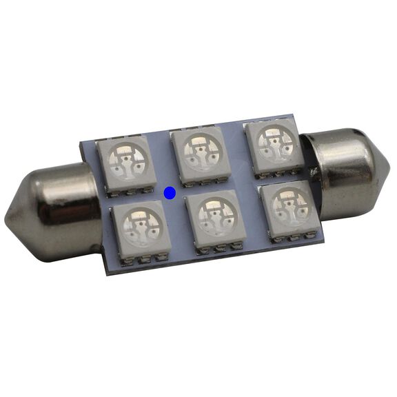 Festoon 39mm LED Bulb, Blue image number 1