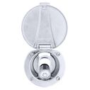 Recessed Shower Chrome Cup with Stainless Steel Lid, Hammer-Head Arctic White Sprayer, 10' White Rubber Hose image number 5