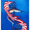 58" x 36" Americana Sailfish Towel image number 1