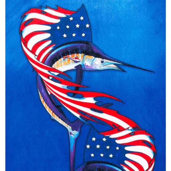 58" x 36" Americana Sailfish Towel image number 1
