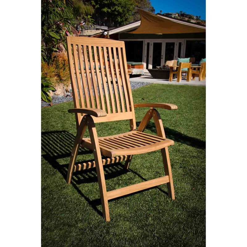 Weatherly Teak Folding Deck Chair image number 3