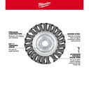 4" Stainless Steel Full Cable Twist Knot Wheel image number 1