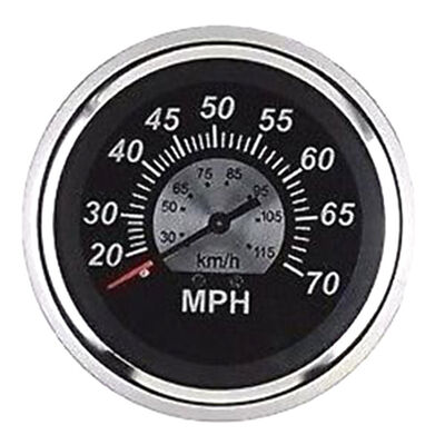 Black Sterling Series Speedometer Kit, 70 mph, Head Only