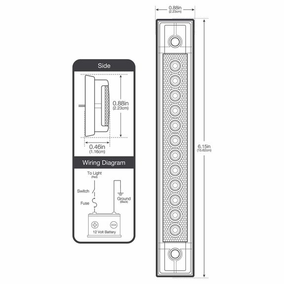 6" LED Utility Strip Light with Gasket, Blue image number 4