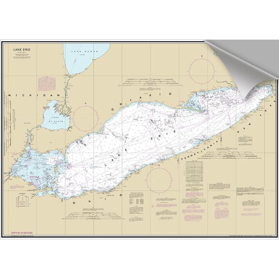 Lake Erie Decorative Nautical Chart image number 0