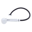 Deck-Mount Sprayer Large Chrome Sprayer No Hook, 6' Black Rubber Hose, Ultra-Low Profile Holder image number 1