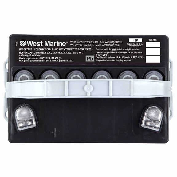 Group U1 Dual Purpose Marine AGM Battery, 32 Amp Hours, 200 Cold Cranking Amps, 240 Marine Cranking Amps, 54 Reserve Minutes image number 1