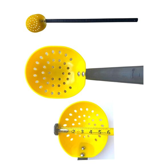 FLI Products Fisherman's Ice Fishing Skimmer Scoop Slush Strainer 36" Single Black & Yellow image number 4