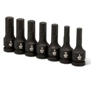 7 Piece 1/2" Drive Hex Bit Impact Metric Socket Set
