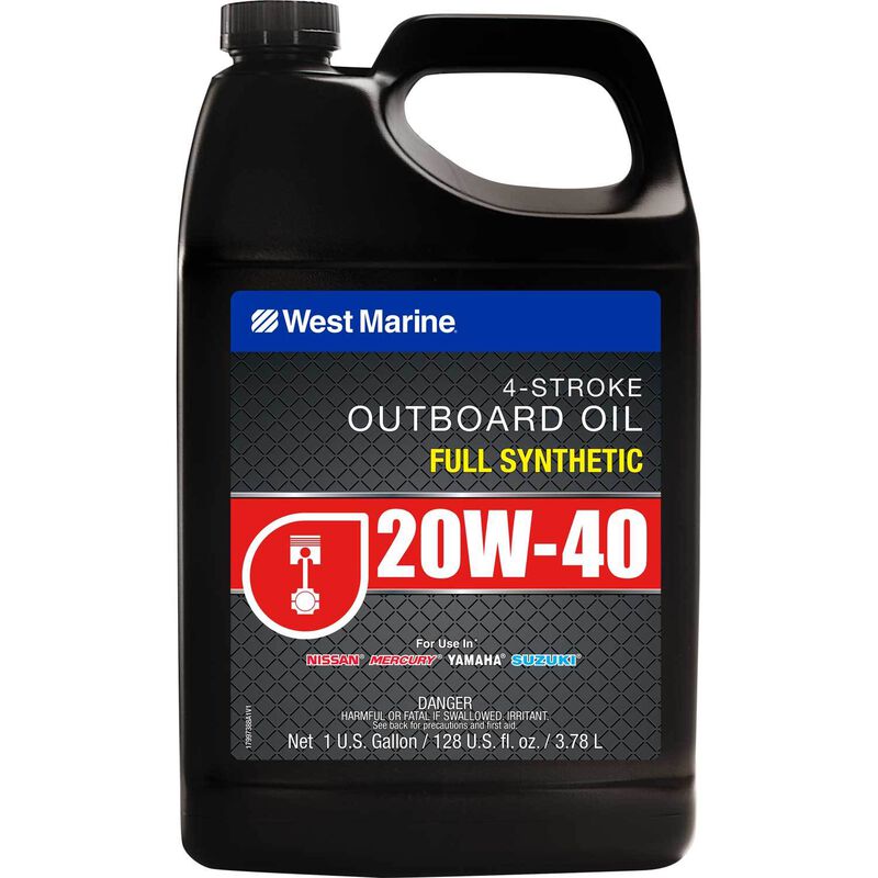 WEST MARINE Premium 20W40 4Stroke Full Synthetic Engine Oil, Gallon