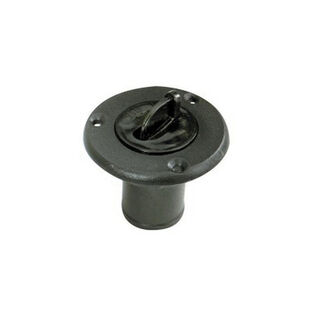 Nylon Deck Fill Black Cap for Waste Hose, 1 1/2"