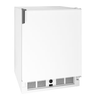 21" Marine Combo Icemaker/Refrigerator, Reversible Hinge, White, 115v