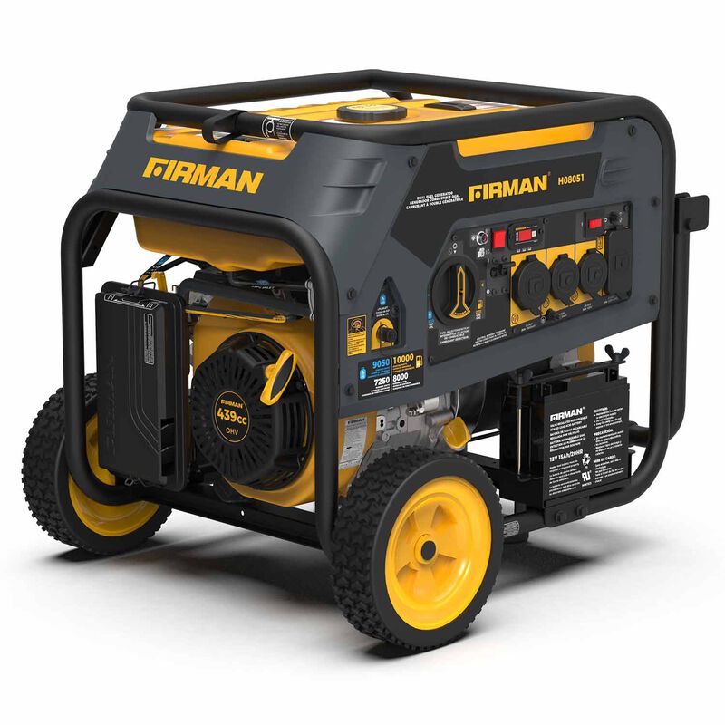 FIRMAN Electric Start Dual Fuel Gas/LPG 50A 120/240V Portable Generator