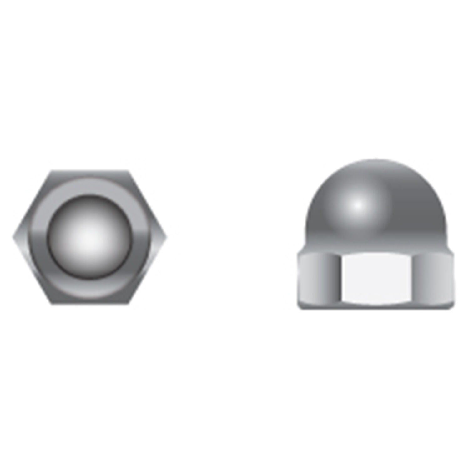 10-32 Stainless Steel Fine Thread Cap Nuts, 100-Pack