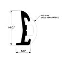 Rigid Black Rub Rail Kit, 1 1/2" x 5/8", 3 Pieces 7.5', 7.5' & 5' Lengths image number 1