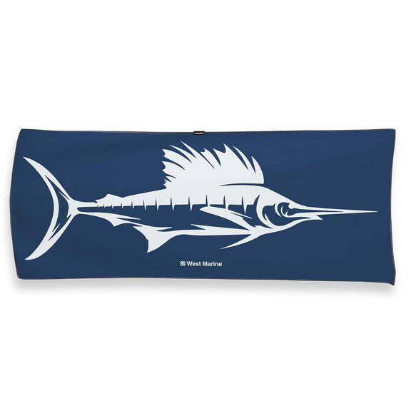 Single Sided Print Beach Towel, West Marine Sailfish image number 0