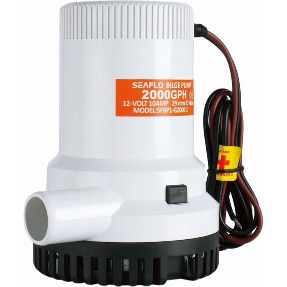 SEAFLO 01 Series 2000 GPH Bilge Pump 12V Submersible Marine Pump with Anti-Airlock Protection image number 1