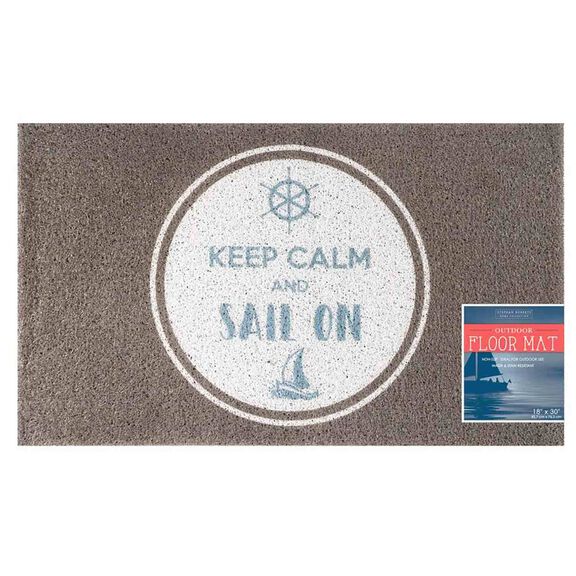 18" x 30" PVC Spray Print Boarding Mat, Keep Calm and Sail On image number 3