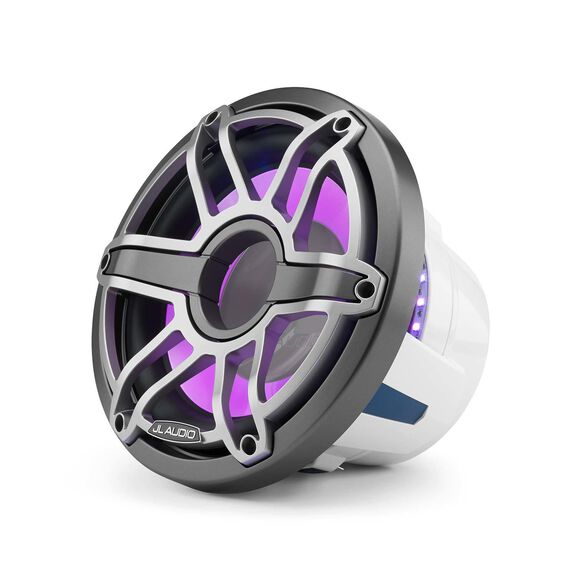 M6-10IB-S-GmTi-i-4 10" Marine Subwoofer Driver, Gunmetal and Titanium Sport Grille with RGB LED Lighting image number 4