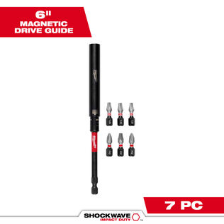 SHOCKWAVE Impact Duty Magnetic Drive Guide Set, 7 Piece
