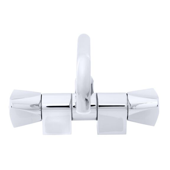 Trinidad Folding Faucet, Hot/Cold Mixer, Angled Spout, Chrome image number 6