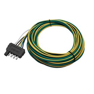 5-Flat Trailer End Connector, 4' Wishbone Harness, 4' Ground, 4' Auxiliary