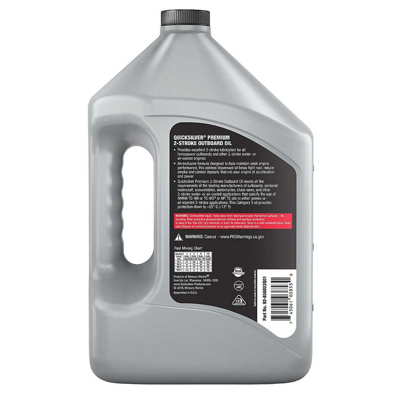 Premium 2-Cycle TC-W3 Outboard Oil, 1 Gallon image number 1
