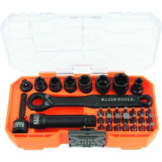 KNECT 1/4-Inch Drive Impact-Rated Pass Through Socket Set, 32-Piece