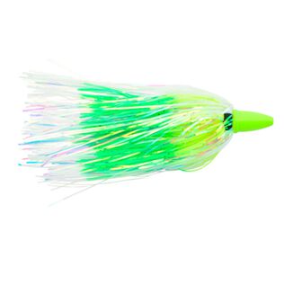 C&H, Smoker Choker Lure, Chartreuse/Green/Pearl Skirt, Luminescent Head, 4"