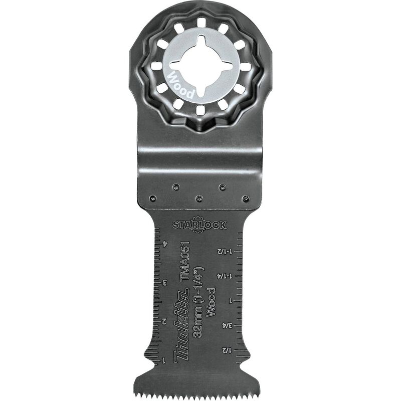 Makita Starlock Oscillating Multi-Tool 1-1/4" High Carbon Steel Curved Plunge Cut Blade | For Boats | by West Marine