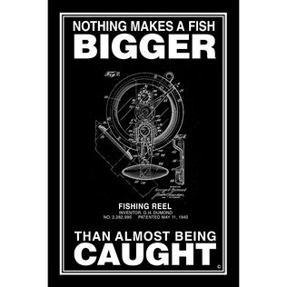 Nothing Makes a Fish Bigger Poster, Black
