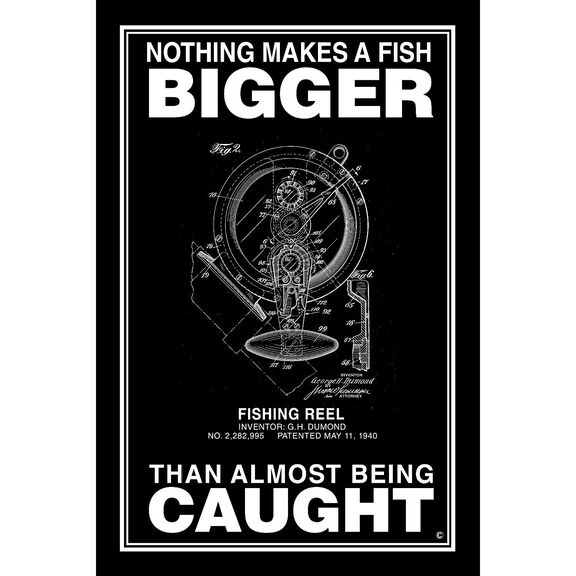 Nothing Makes a Fish Bigger Poster, Black image number 0