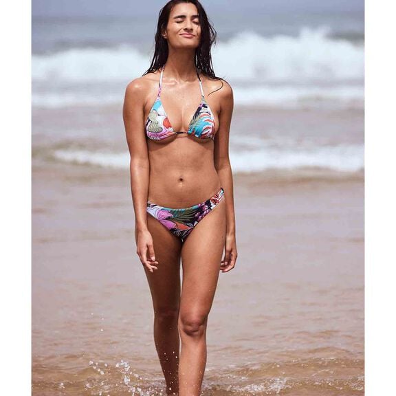 Women's Printed Beach Classics Mini Tiki Triangle Bikini Top image number 3